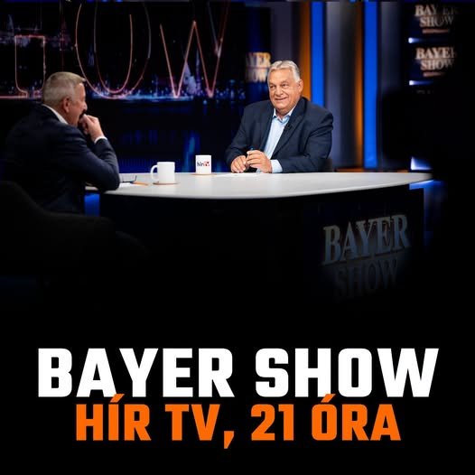 Imagen promocional de la entrevista de Viktor Orbán en el Bayer Show de Hír TV