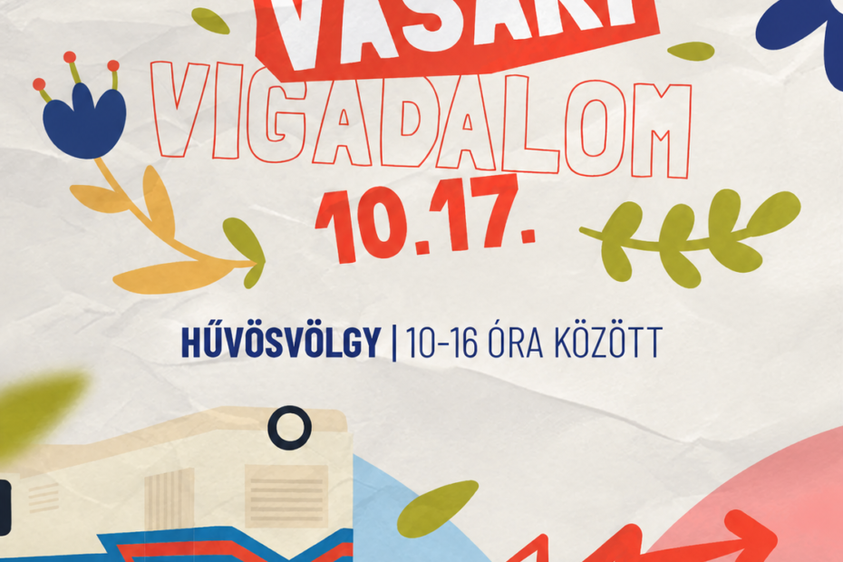 Cartel de la feria familiar del Gyermekvasút de Budapest del 17 de octubre de 2026